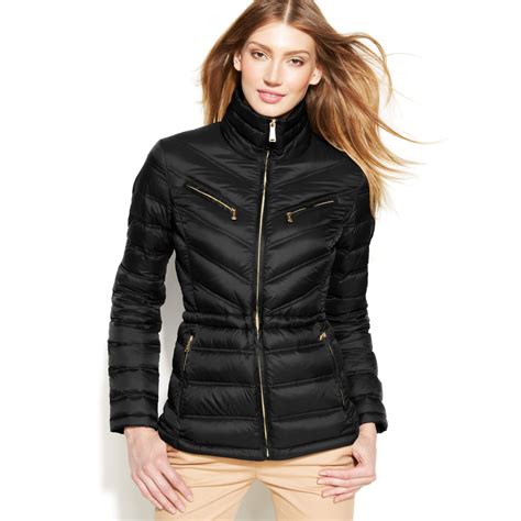 michael kors black puffer coat.